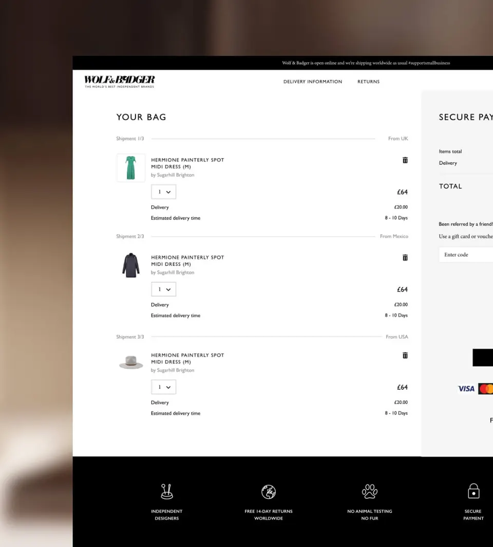 Wolf & Badger brand application